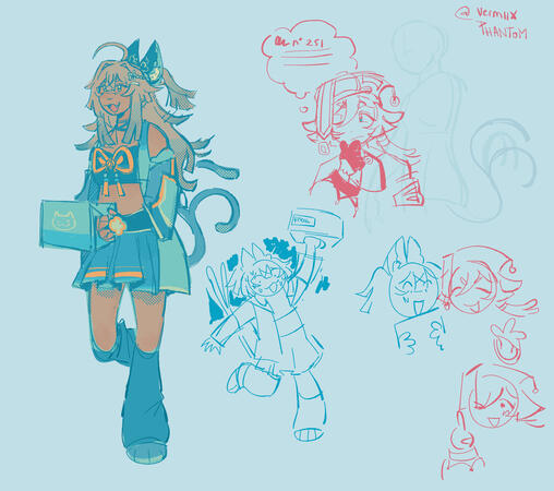 Color line art and according palette example